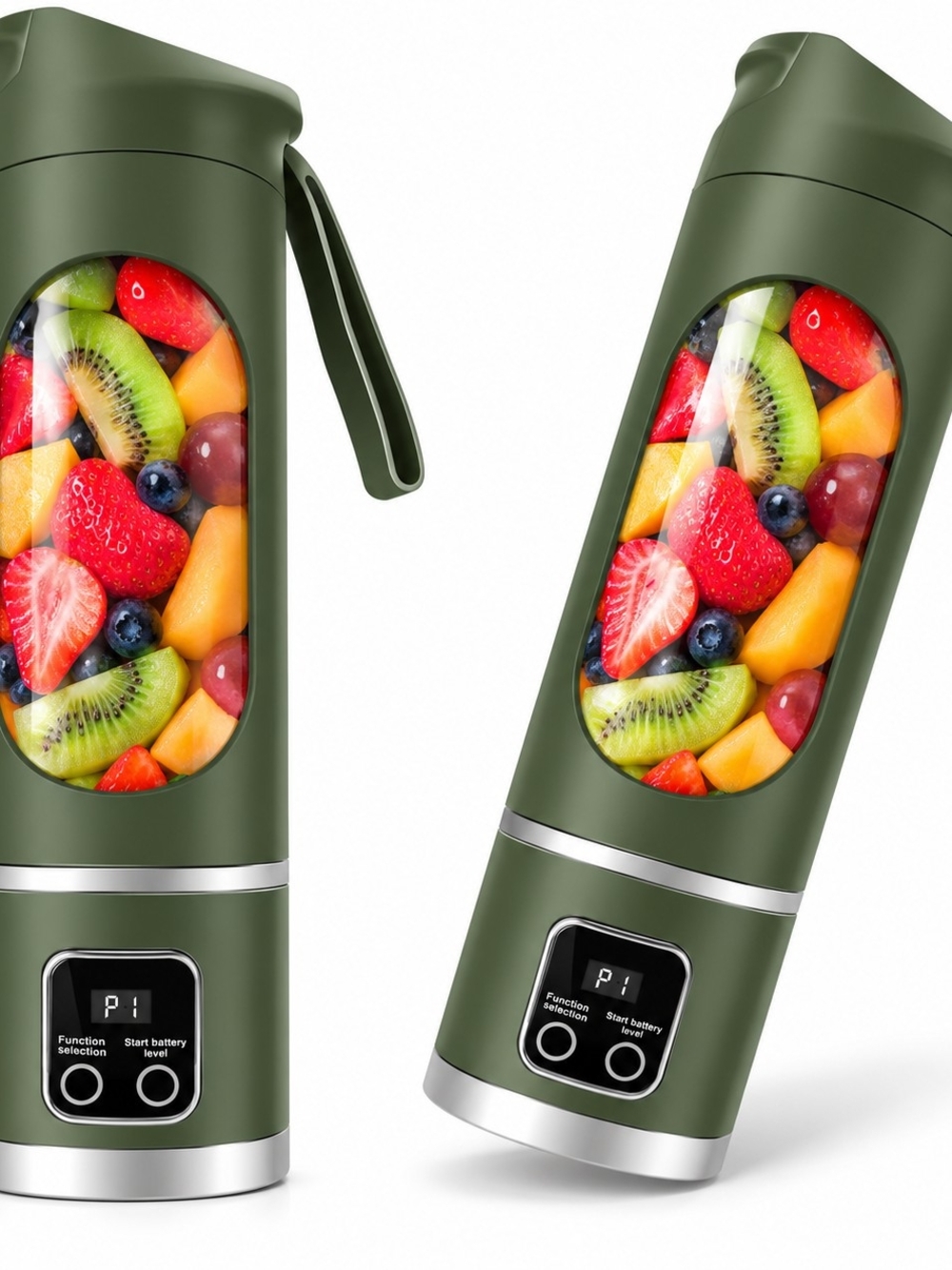 Portable Rechargeable Blender Bottle - Olive Green